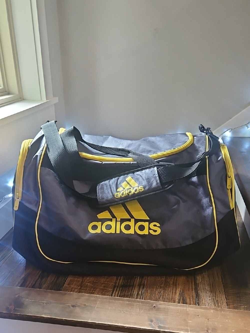 adidas Black and Yellow Sports‎ Duffel Bag